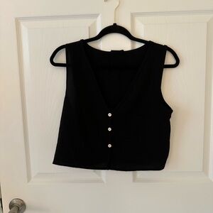 Black Vest Tank Top